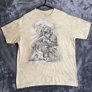 The Mountain Eagle Indian Short Sleeve Nature T-Shirt Size 2X-Large Tie Dye